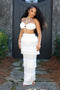 Mariah Halter Corset Fringe Maxi Dress